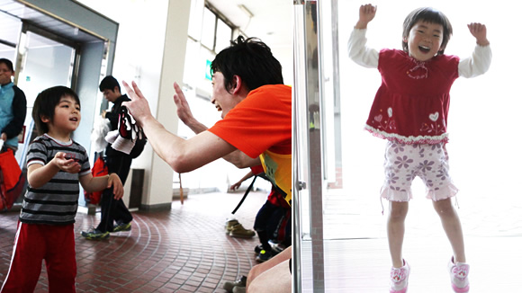 エントランスでお見送り